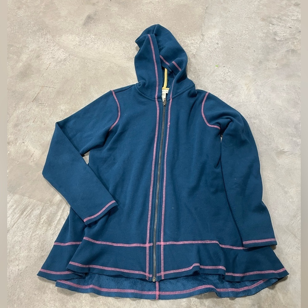 Matilda Jane Be Present hoodie sherpa fleece lined blue Girly womens size Small